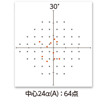コーワオリジナル閾値検査プログラム 中心24αの画像